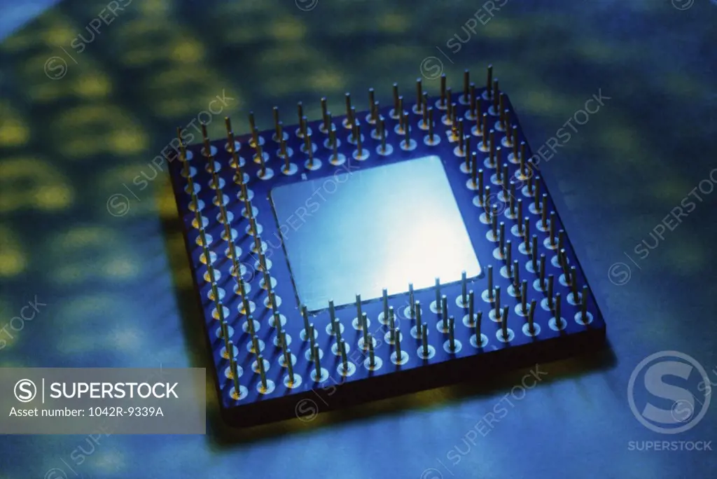 Close-up of a computer chip