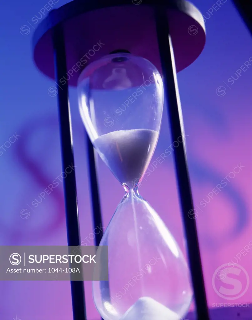 Close-up of an hourglass