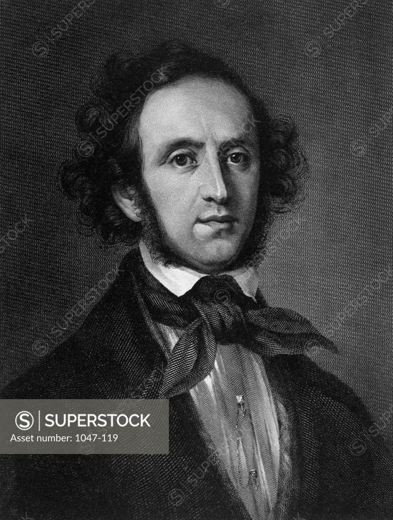 Felix Mendelssohn  German Composer (1809-1847)  Artist Unknown Illustration