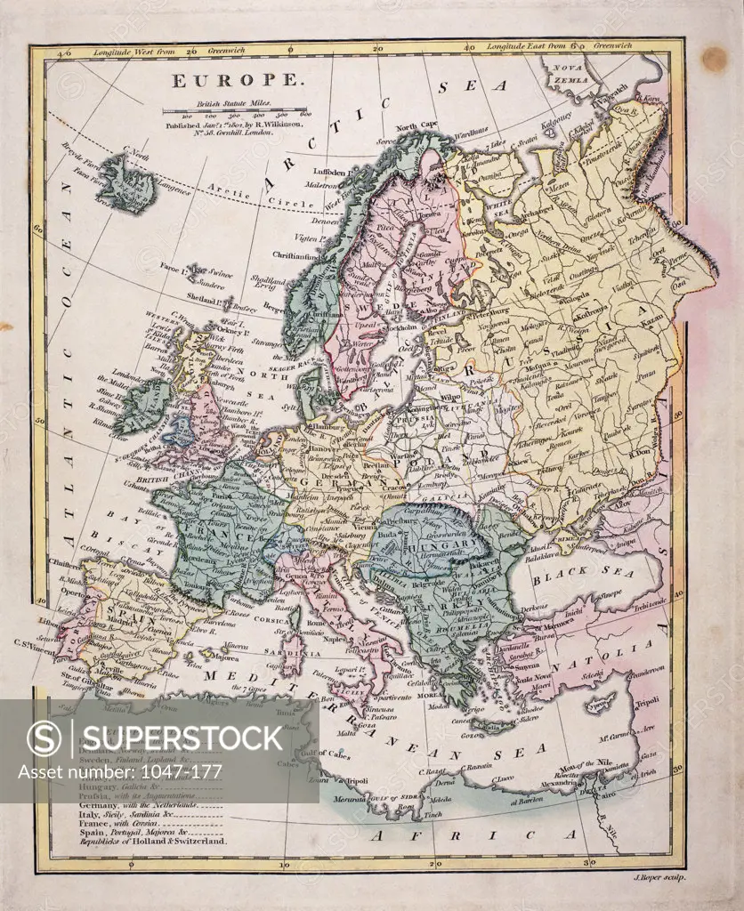 Europe c. 1802 Maps 