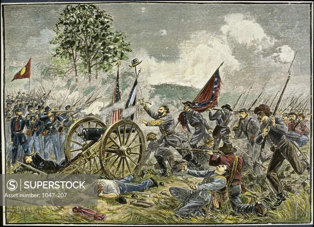 Pickett's Charge-Battle Of Gettysburg U.S. Civil War, 1863 Charles Prosper Sainton (1861-1914)