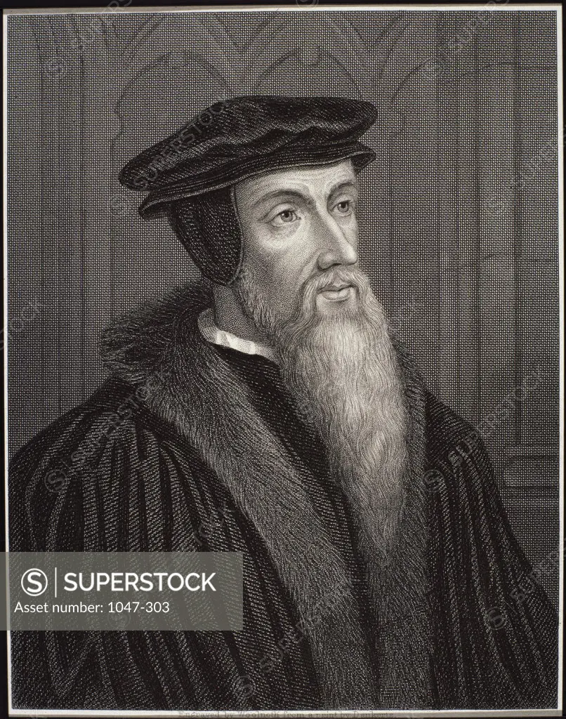 John Calvin (1509-1564) French Theologian and Reformer Stock Montage, Inc. 