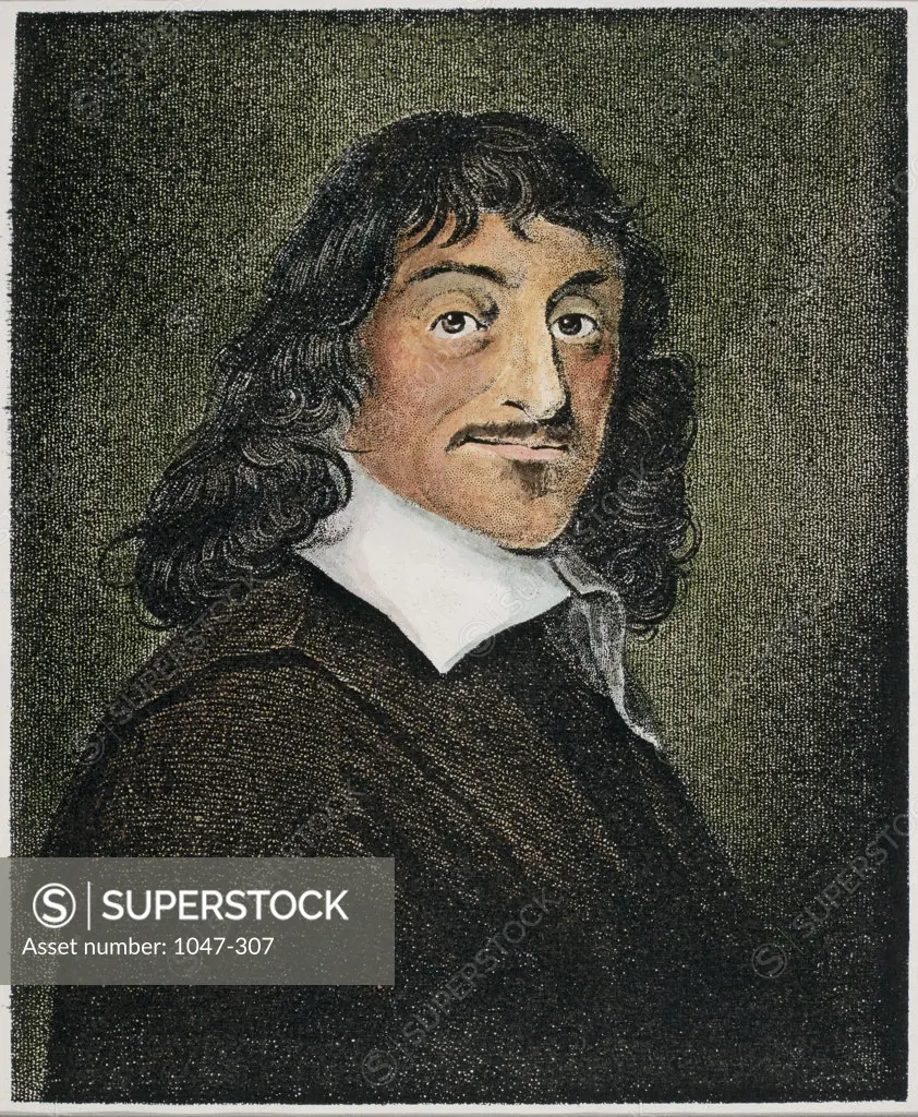 Rene Descartes (1596-1650) French philosopher and scientist  Stock Montage, Inc. 