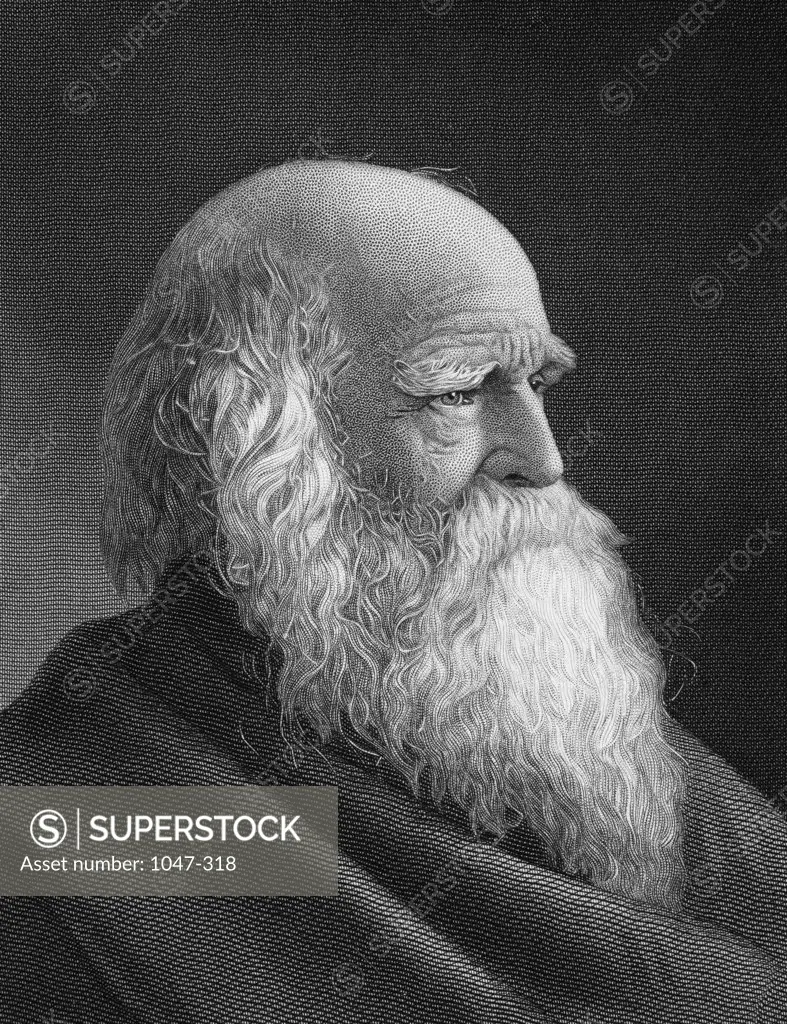 Portrait of William Cullen Bryant, William Cullen Bryant - poet, editor and co-owner of the New York Post