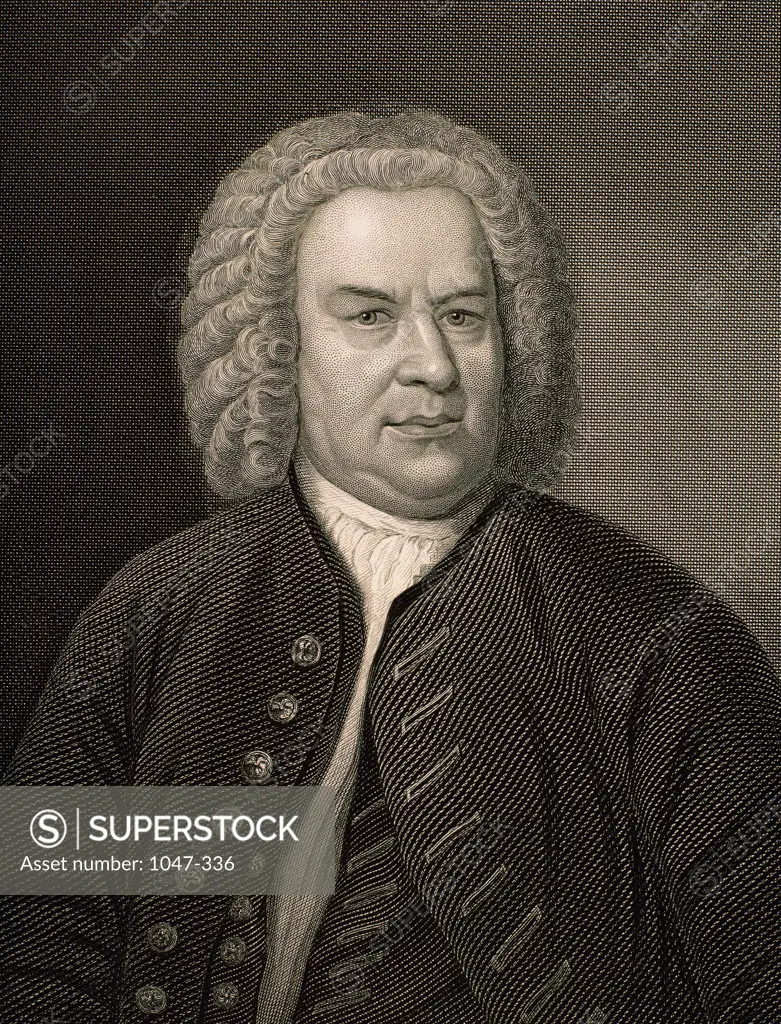 Johann Sebastian Bach  German Organist and Composer  Artist Unknown   