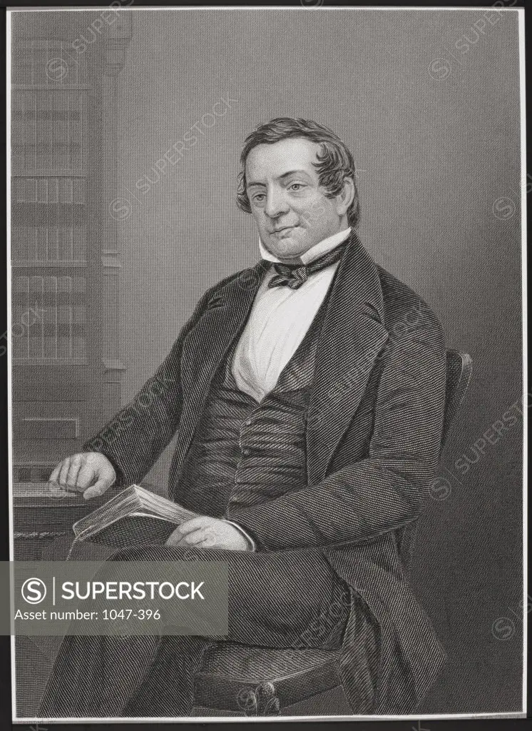 Washington Irving (1783-1859)  American Author  Stock Montage, Inc.