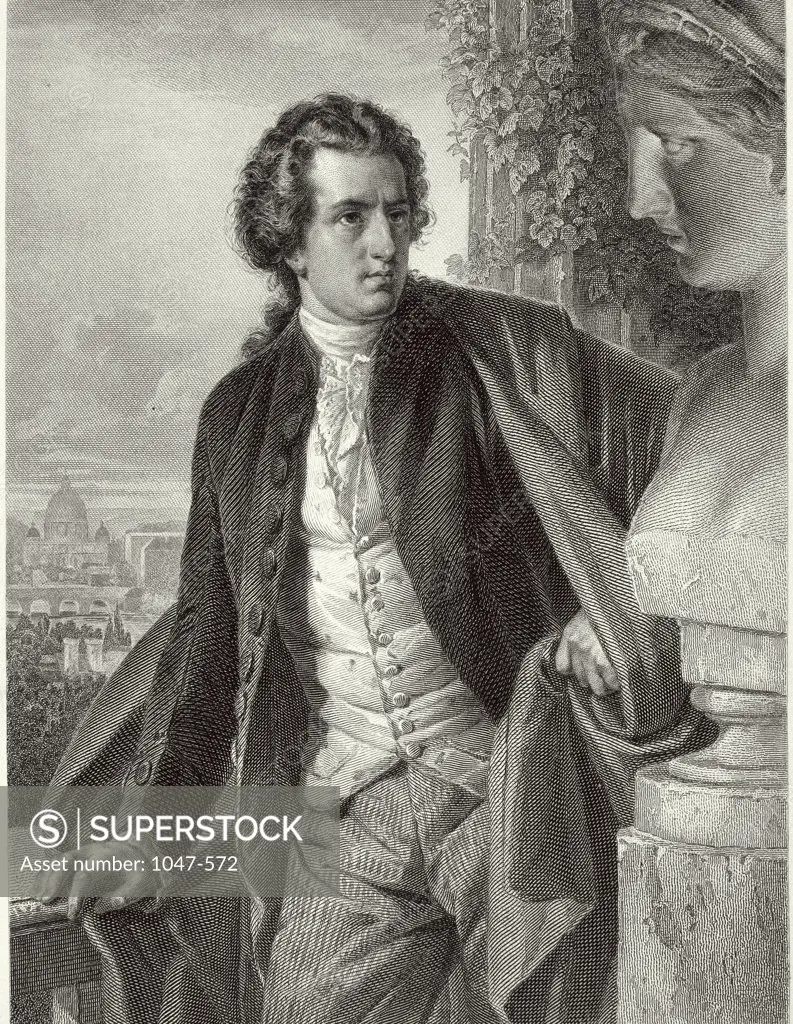 Johann Wolfgang von Goethe (1749-1832) German poet  Engraving 