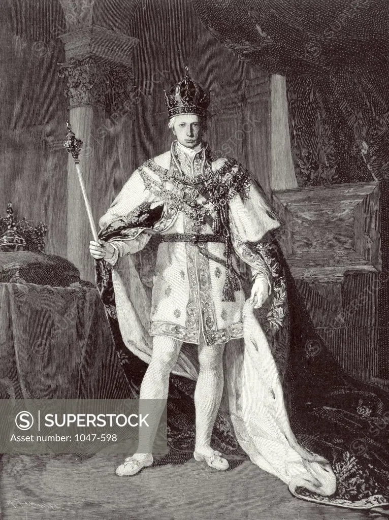 Francis II (1768-1835)  The Last Holy Roman Emperor & Emperor Of Austria (Francis I) Engraving 