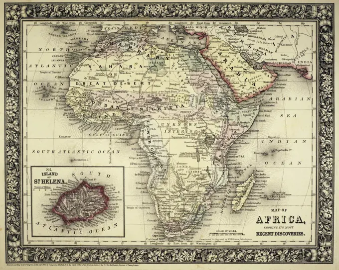 Map of Africa 1860