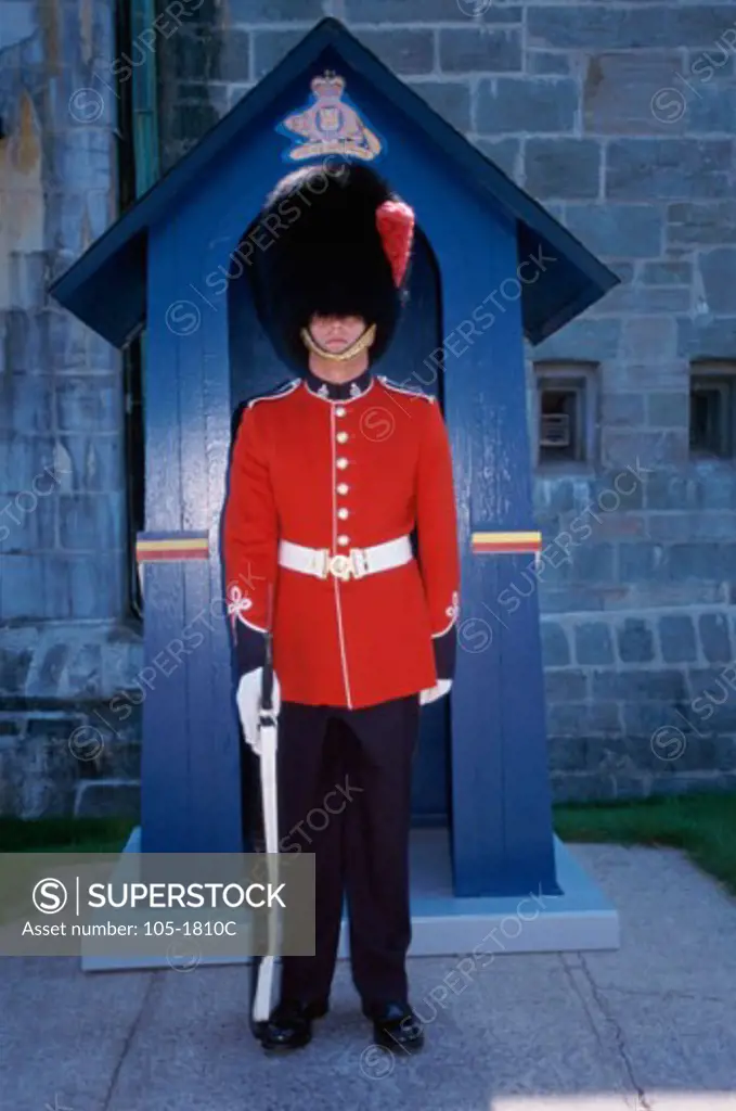 Armed guard at the Citadel, Quebec City, Quebec, Canada