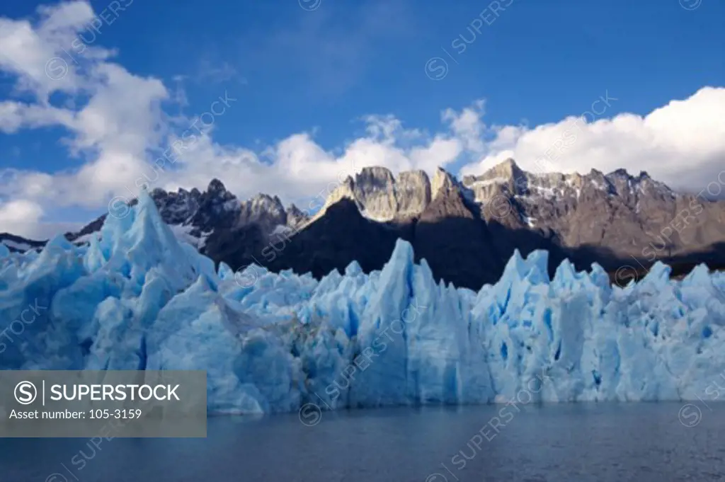 Iceberg in a lake, Grey Glacier, Torres del Paine National Park, Chile