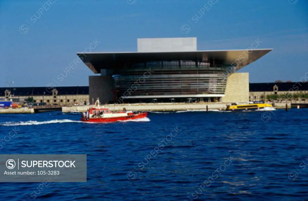 Opera house on the waterfront, Copenhagen Opera House, Copenhagen, Denmark