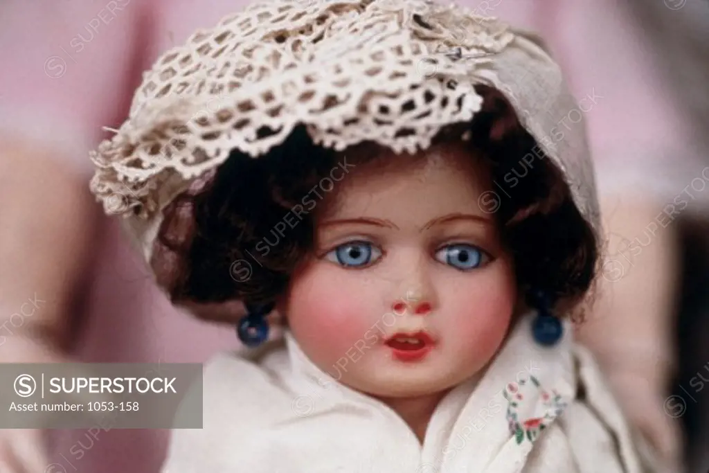 Close-up of an antique doll
