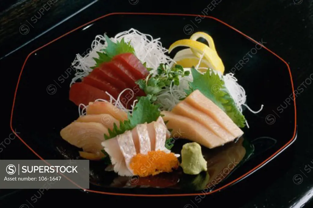 Close-up of Sushi in a plate