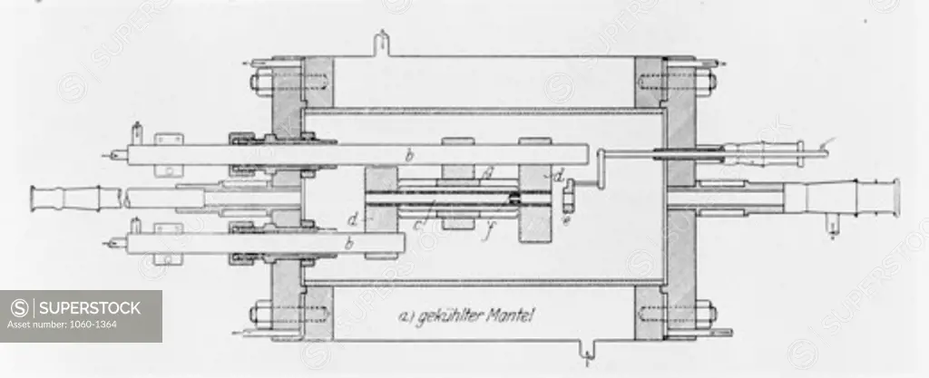 DRAWING OF ELECTRIC FURNACE IN FREUNDLICH'S EINSTEIN-TOWER OBSERVATORY.