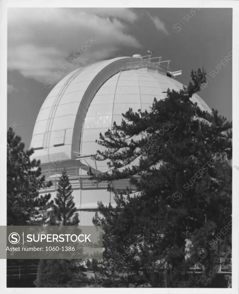 100-INCH TELESCOPE DOME AS SEEN FROM THE SOUTHEAST, JUST BEYOND THE LARGE WATER RESERVOIR.