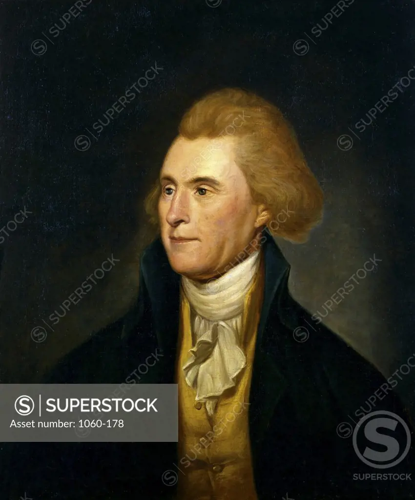 Thomas Jefferson ca. 1791  Charles Willson Peale (1741-1827 American)  Oil on canvas The Huntington Library, Art Collections, and Botanical Gardens, San Marino, California, USA