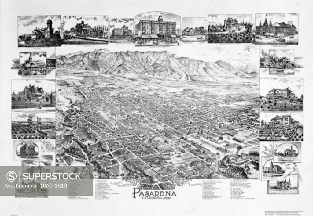 MAP OF PASADENA, 1893.