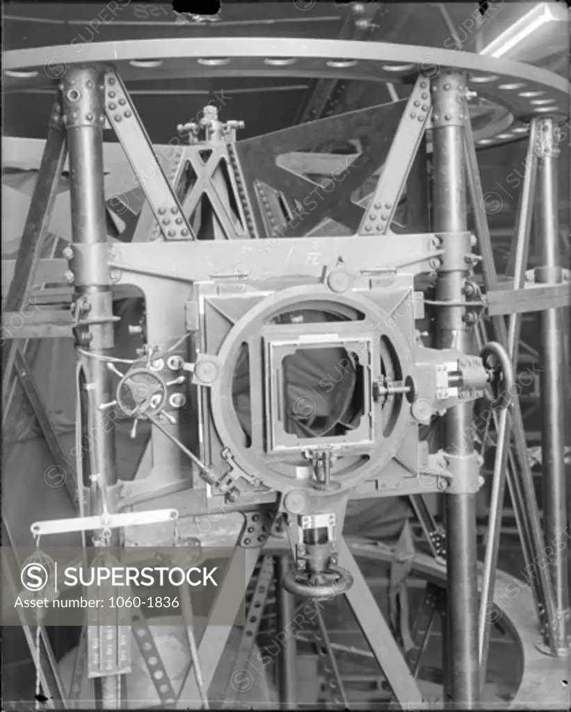 8X10 PLATE HOLDER ON 100-INCH TELESCOPE NEWTONIAN CAGE.