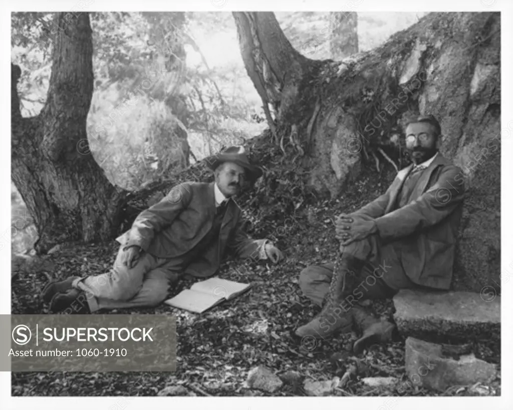 GEORGE HALE (L) & FERDINAND ELLERMAN RELAXING ON MT. WILSON.