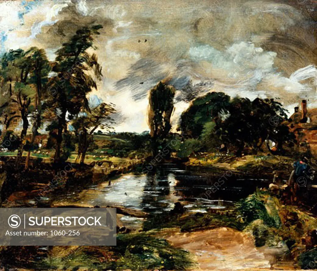 Flatford Mill from the Lock 1810 or 1811 John Constable (1776-1837 British) Oil on canvas The Huntington Library, Art Collections, and Botanical Gardens, San Marino, California 