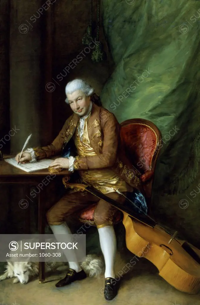 Karl Frederick Abel  c. 1777 Thomas Gainsborough (1727-1788/British) Oil on Canvas  The Huntington Library, Art Collections, and  Botanical Gardens, San Marino, California     