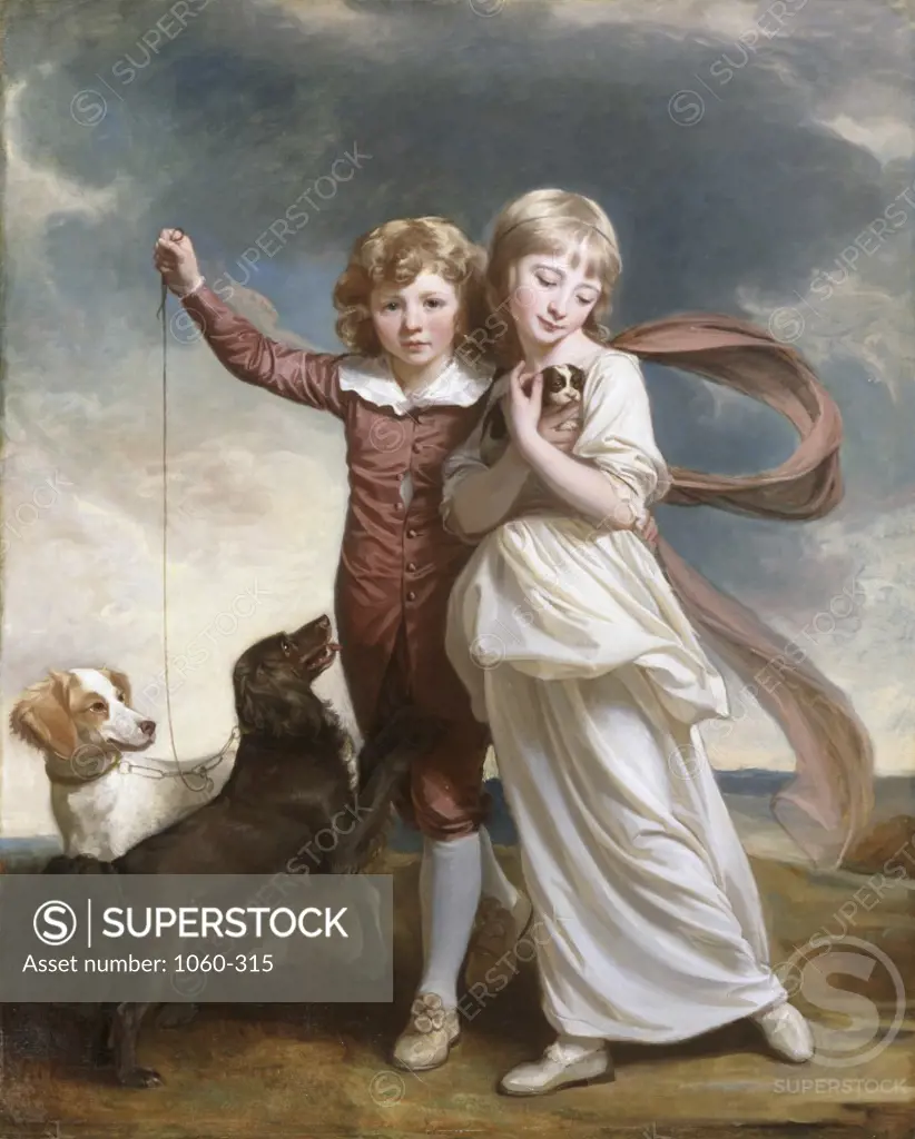 The Clavering Children  1777 George Romney 1734-1802 British  Oil on Canvas  The Huntington Library, Art Collections, and Botanical Gardens, San Marino, California  