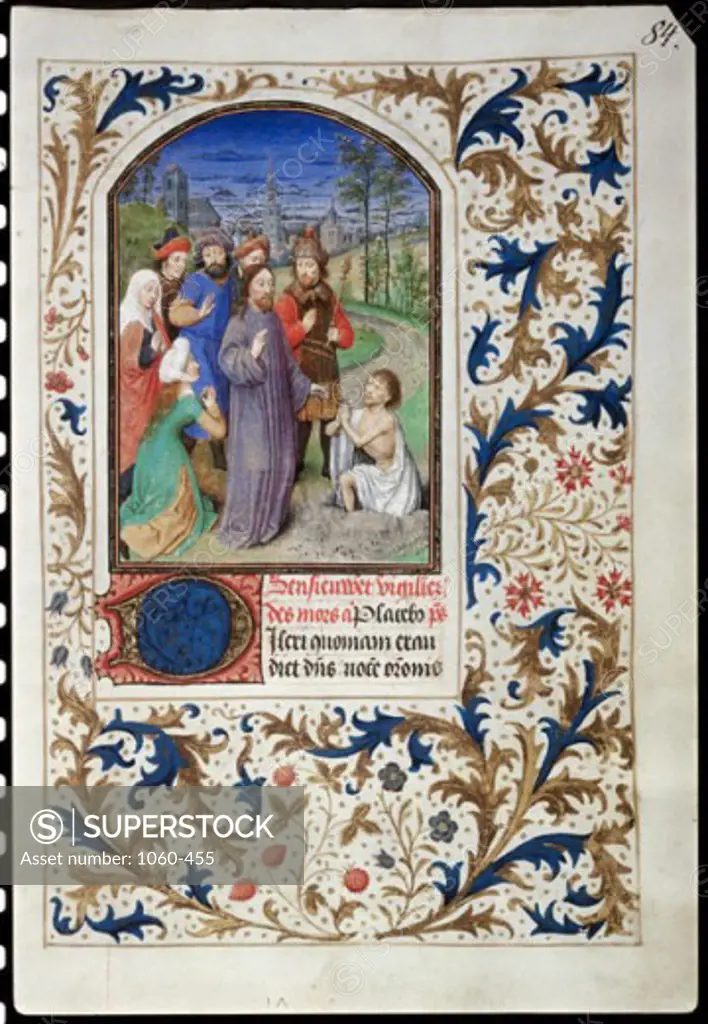 Raising Of Lazarus, The Book Of Hours C. 1450-75 Marmion, Simon(ca.1425-1489 French) The Huntington Library, Art Collections and Botanical Gardens, San Marino, CA