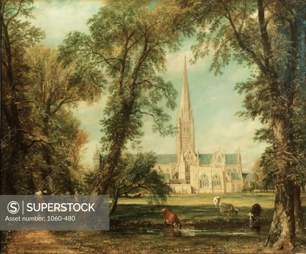 View of Salisbury Cathedral 1823 John Constable (1776-1837 British) The Huntington Library, Art Collections, and Botanical Gardens, San Marino, California 