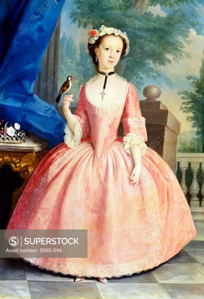 Girl in Pink, ca. 1740's, British School-18th C., The Huntington Library, Art Collections, and Botanical Gardens, San Marino, California