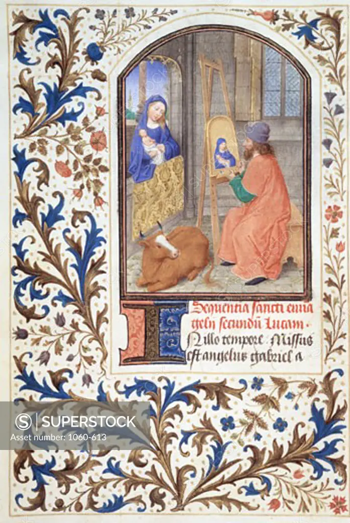 St. Luke Painting of the Virgin Mary Book of Hours Simon Marmion (C. 1425-1489 French) The Huntington Library, Art Collections 
