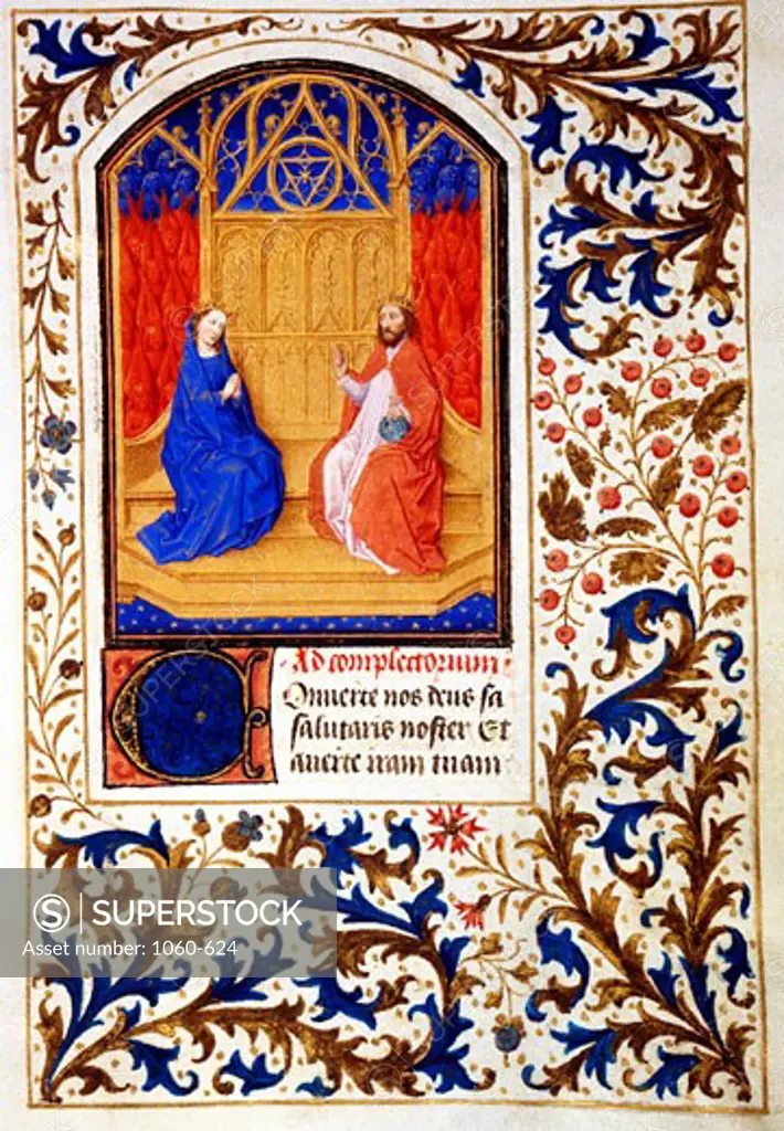 The Coronation of the Virgin, Book of Hours, Simon Marmion (C. 1425-1489 French), The Huntington Library, Art Collections