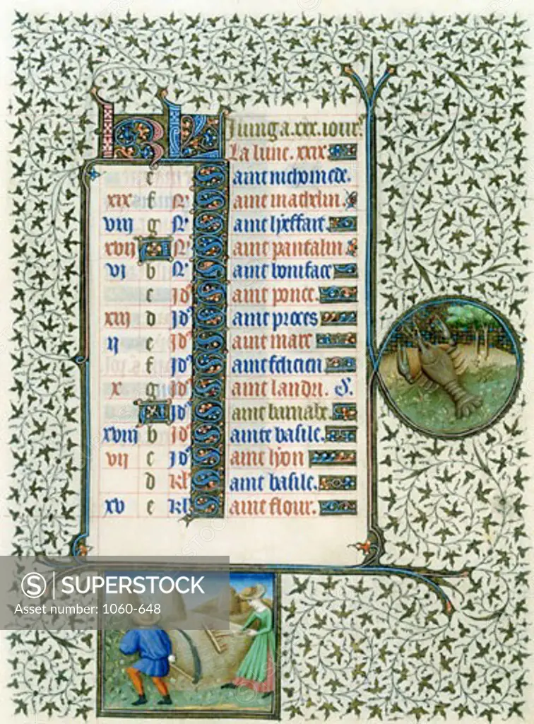 Book of Hours (French), Mid-15th C., Bedford Master Workshop (1430-1465 French), The Huntington Library, Art Collections, and Botanical Gardens, San Marino, California