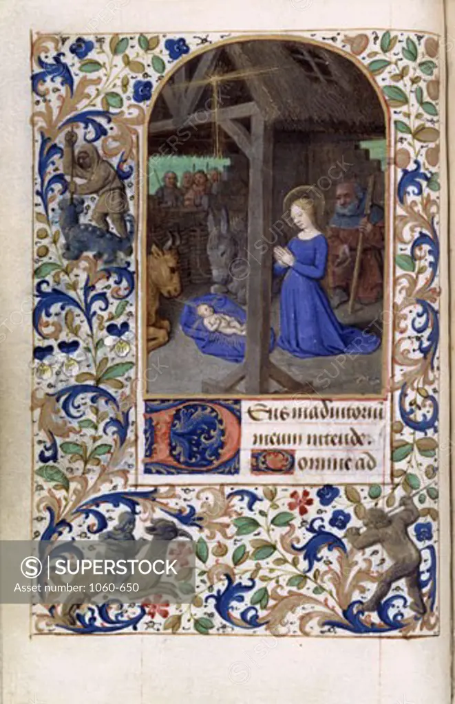 Nativity, Book Of Hours (French)  Workshop Of Jean Fouquet The Huntington Library, Art Collections, and Botanical Gardens, San Marino, California 