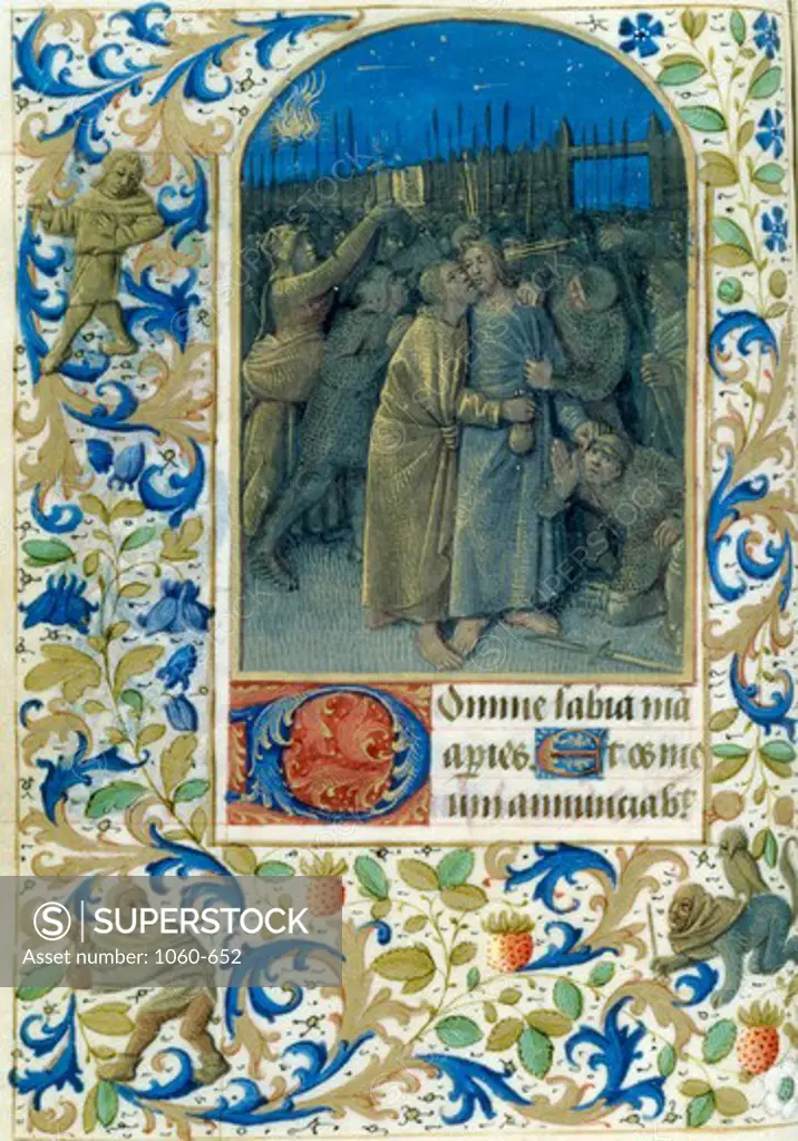 Betrayal in the Garden, Book of Hours (French), Workshop of Jean Fouquet, The Huntington Library, Art Collections