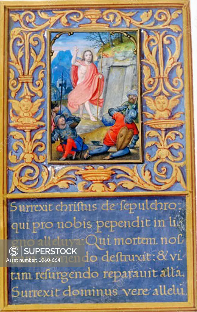 Resurrection, The Book of Hours (Spanish), C. 1500-1550, Simon Bening, (C. 1483-1561/Netherlandish), The Huntington-San Marino, California