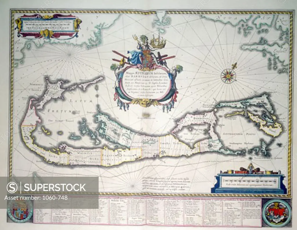 Map of Bermuda, Grooten Atlas, Joan Blaeu (1596-1673 Dutch)