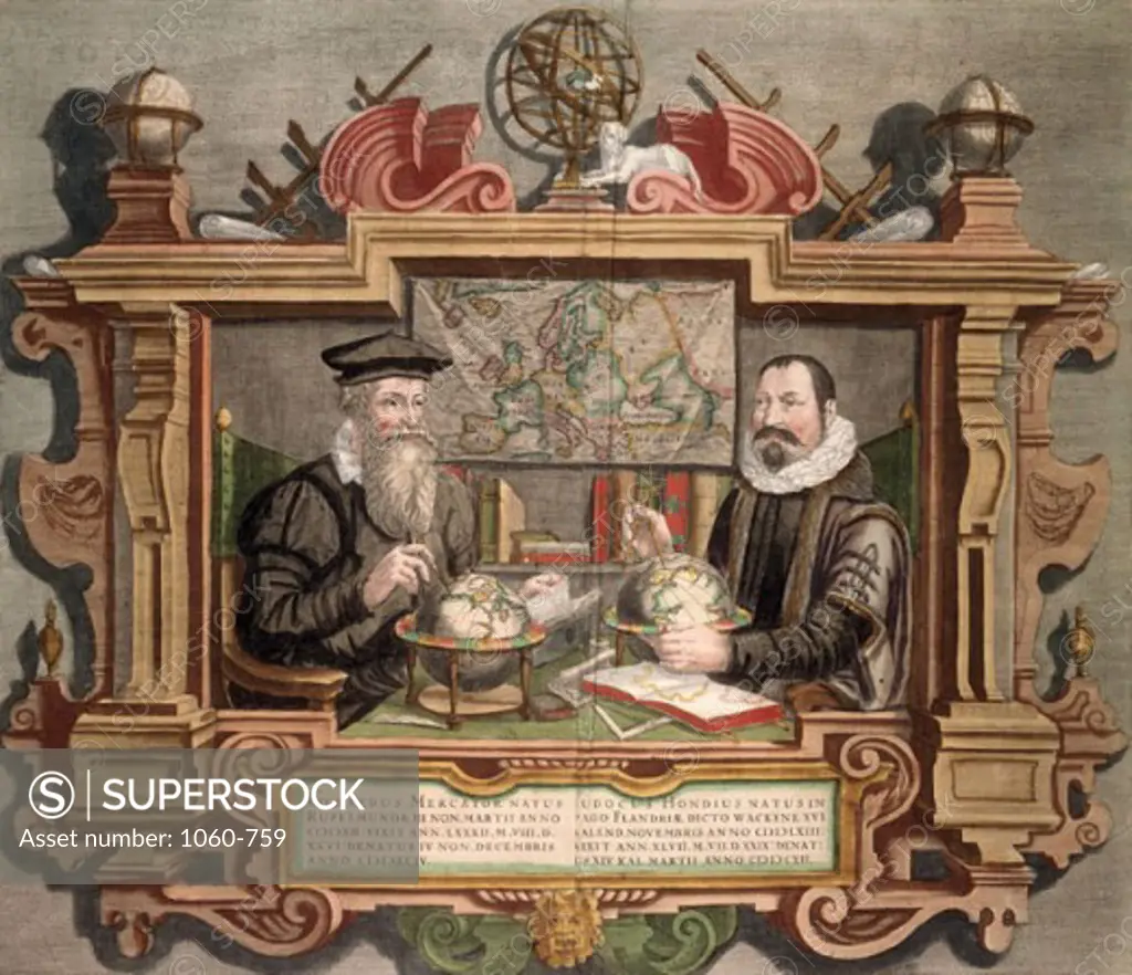 Portrait of Mercator and Hondius 1633 The Huntington Library, Art Collections, and Botanical Gardens, San Marino, California
