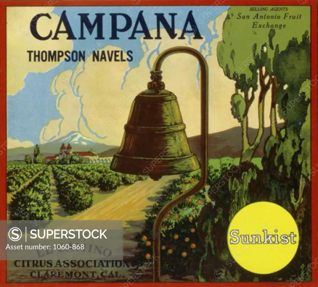 Campana Thompson Navels - El Camino Citrus Association Promotional Literature Posters 