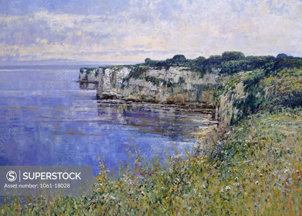 View to Old Harry and His Wife,  the Foreland,  Hardfast Point,  Studland,  Dorset - 1996, 1996, Neal,  Charles (1951/British), Oil on Canvas