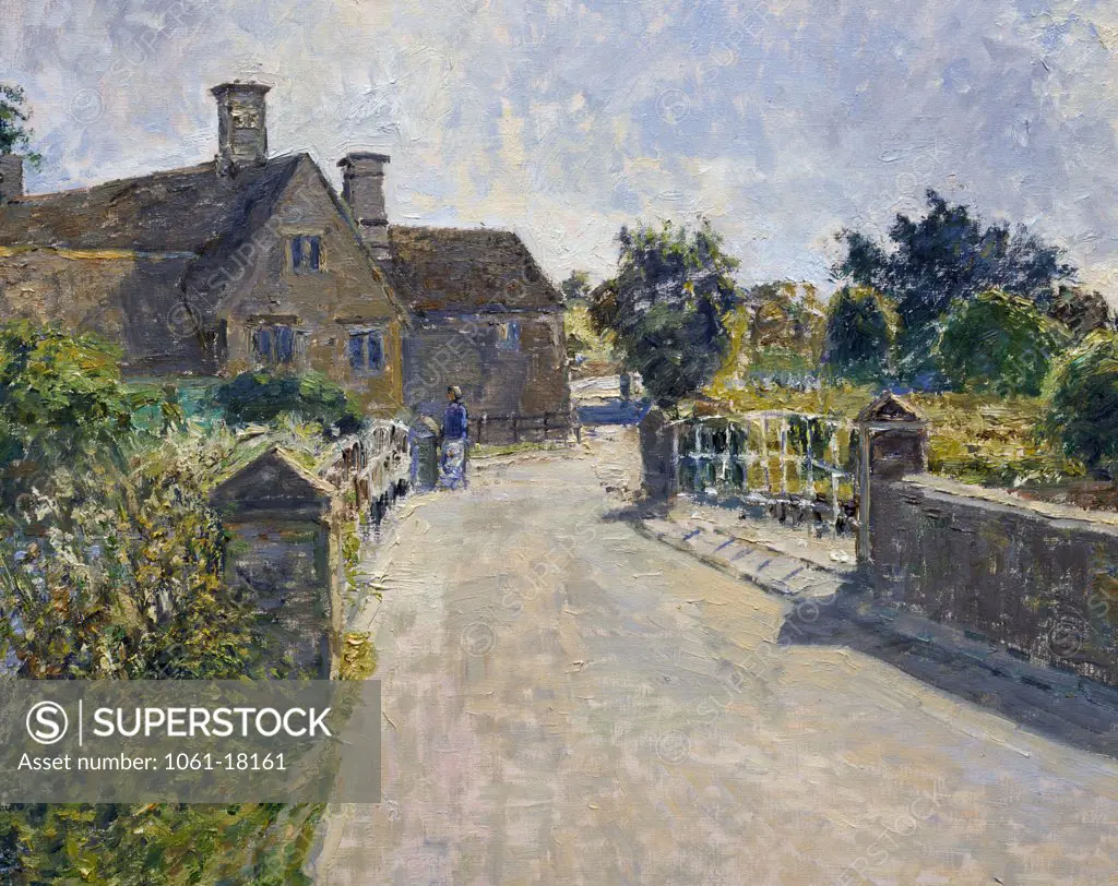 View To Fairford Church Fairford,  Gloucestershire (morning,  September), Neal,  Charles (1951/British), Oil On Canvas