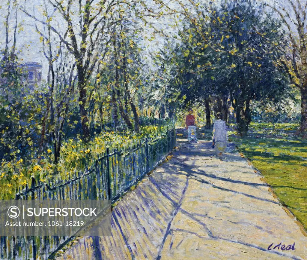 Spring,  Sandford Park , Cheltenham,  Gloucestershire, Neal,  Charles (1951/British), Oil On Canvas