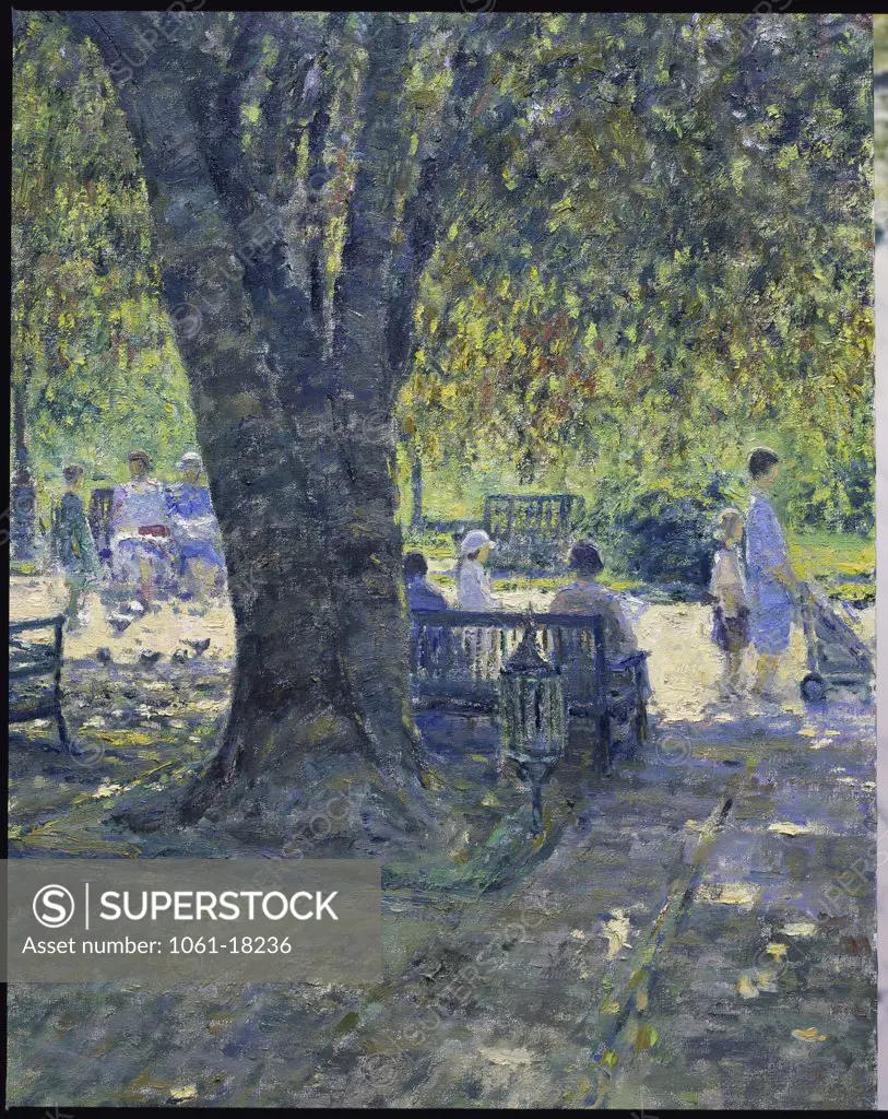 Jephson Park Summer (Afternoon, July), Royal Leamington Spa, Warwickshire 2002 Charles Neal (b.1951/British) Oil on canvas
