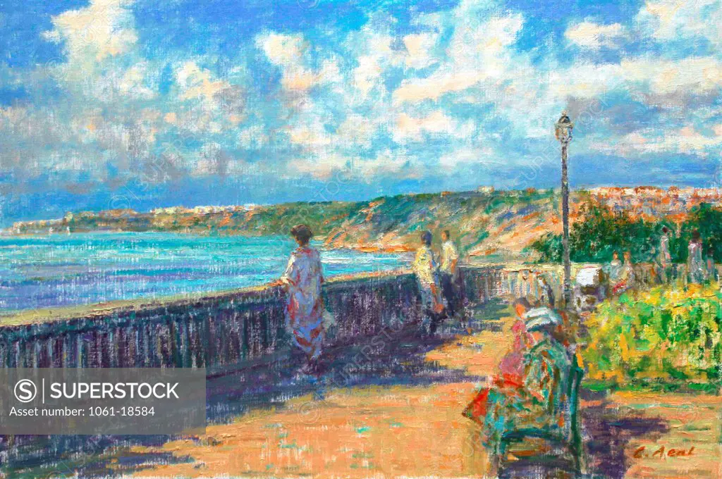 View to Biarritz from Guethary, by Charles Neal, 2012