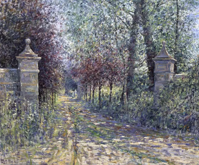 The old driveway, The Chateau, St Croix, France, Charles Neal, (b.1951/British), Oil on canvas