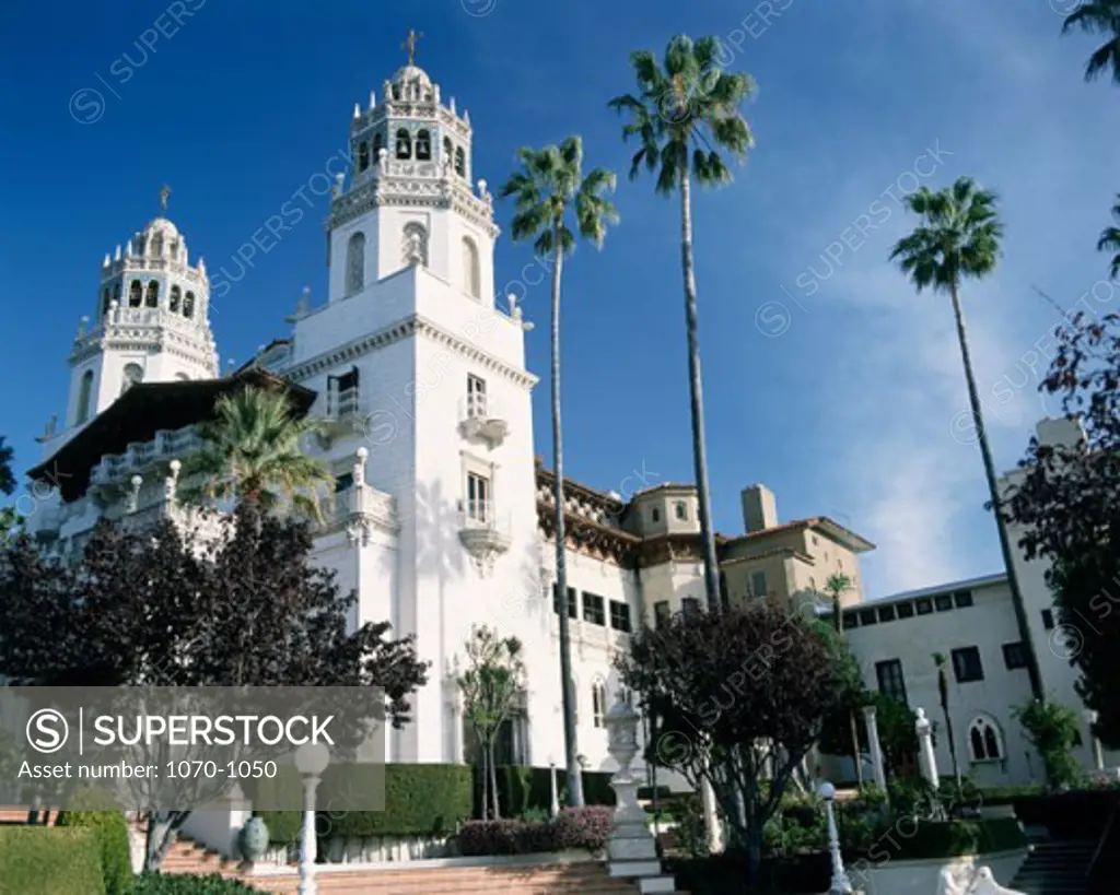Low angle view of a castle, Hearst Castle, California, USA