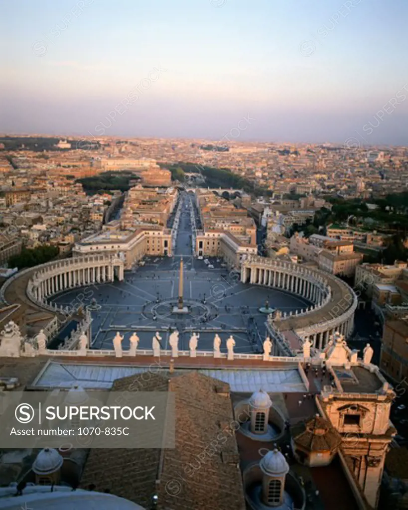 Aerial view of a city, St. Peter's Square, Vatican City