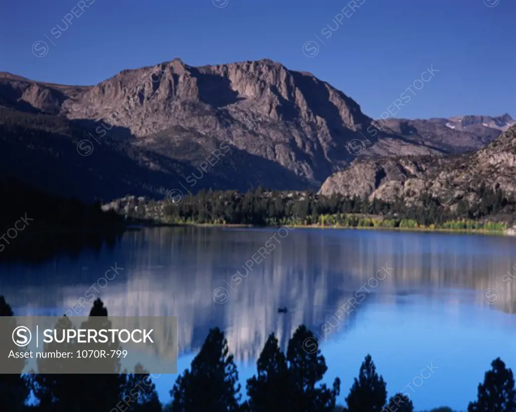 Panoramic view of June Lake, California, USA