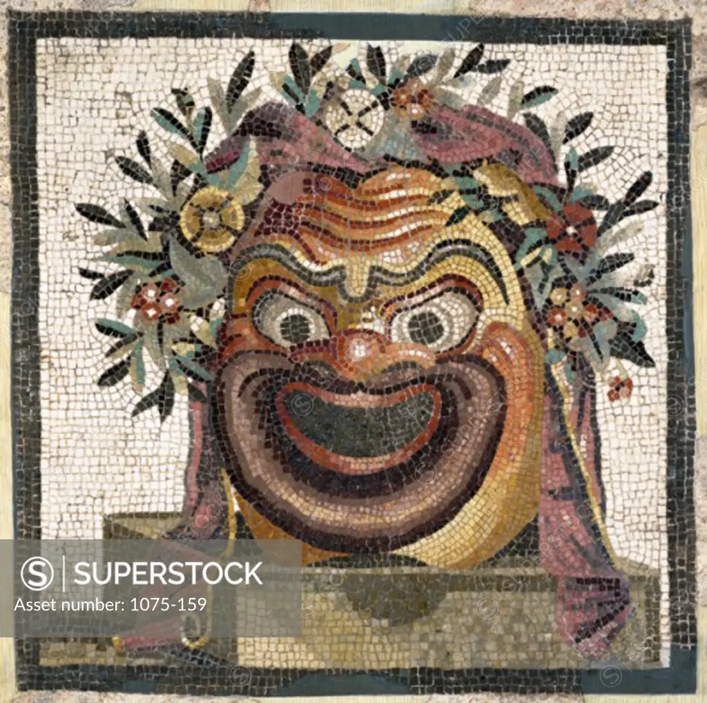 Comic Mosaic Mask 1st C. A.D. Roman Art The Cummer Museum of Art and Gardens 