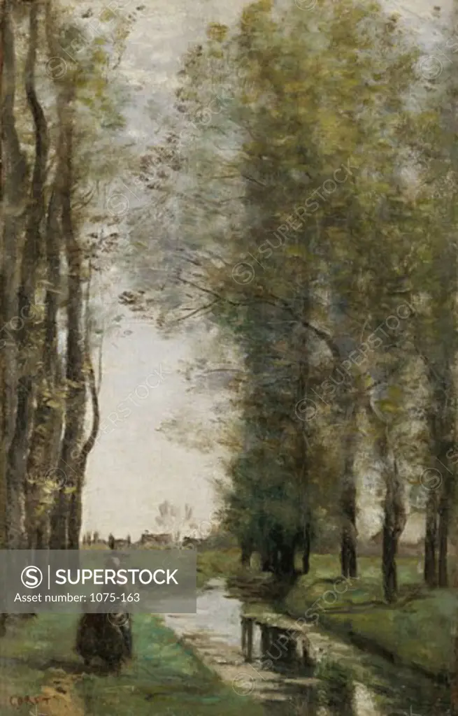A Stream Beneath the Trees Jean-Baptiste-Camille Corot (1796-1875/French) Oil on Canvas Cummer Museum of Art & Gardens, Jacksonville, Florida, USA
